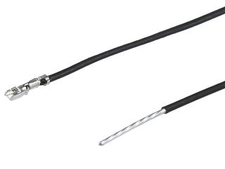 2196731125 - Pre-Crimped Lead Zero-Hachi Female-to-Pigtail, 1.00µm Tin (Sn) Plating, 450.00mm Length, 28 AWG, Black