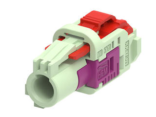 2079118133 - High-Speed FAKRA Mini (HFM) Single Jack Housing, 1x1, Key N, Pastel Green, with CPA