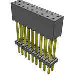 Samtec-ESQT-109-02-F-D-670 Connector Headers and PCB Receptacles Conn Elevated Socket SKT 18 POS 2mm Solder ST Top Entry Thru-Hole Layer