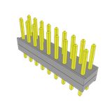 Samtec-TW-09-11-G-D-120-095 Connector Headers and PCB Receptacles Conn Board Stacker HDR 18 POS 2mm Solder ST Top Entry Thru-Hole Bulk