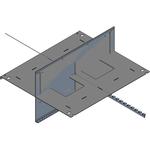 Hammond Manufacturing-APB19021BK1 null Adjustable Wall Bracket, Steel, Black, 19.39In Length, 12In Depth, 20.98In Height