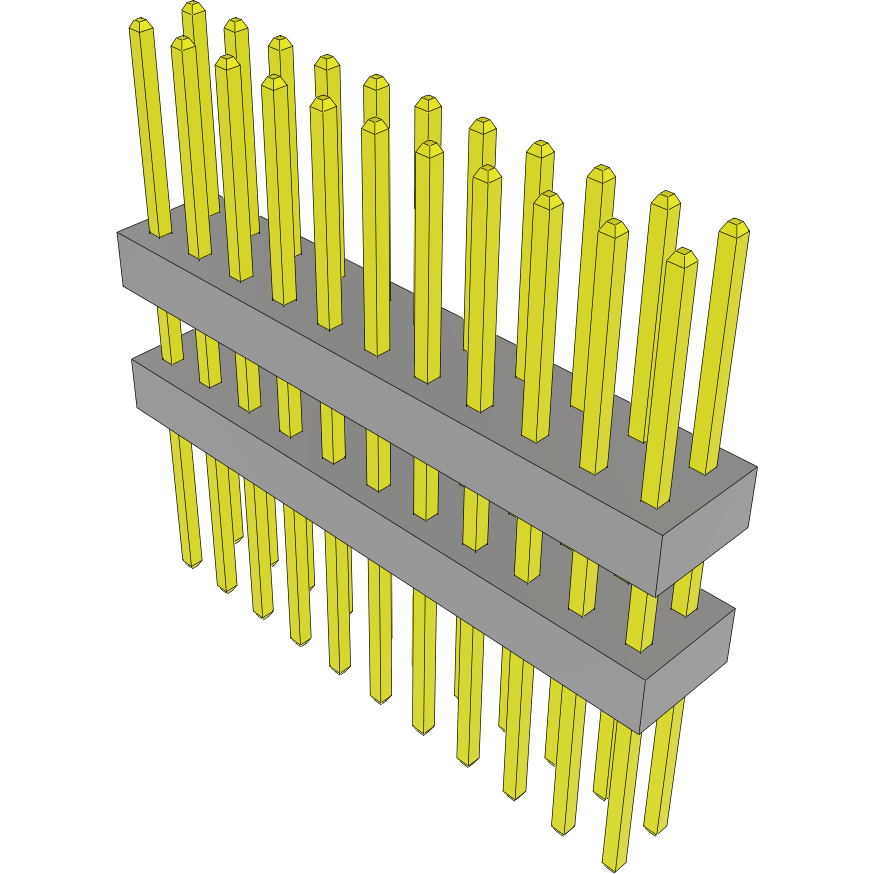 Samtec-TW-11-08-G-D-270-280 Connector Headers and PCB Receptacles Conn Board Stacker HDR 22 POS 2mm Solder ST Top Entry Thru-Hole Bulk