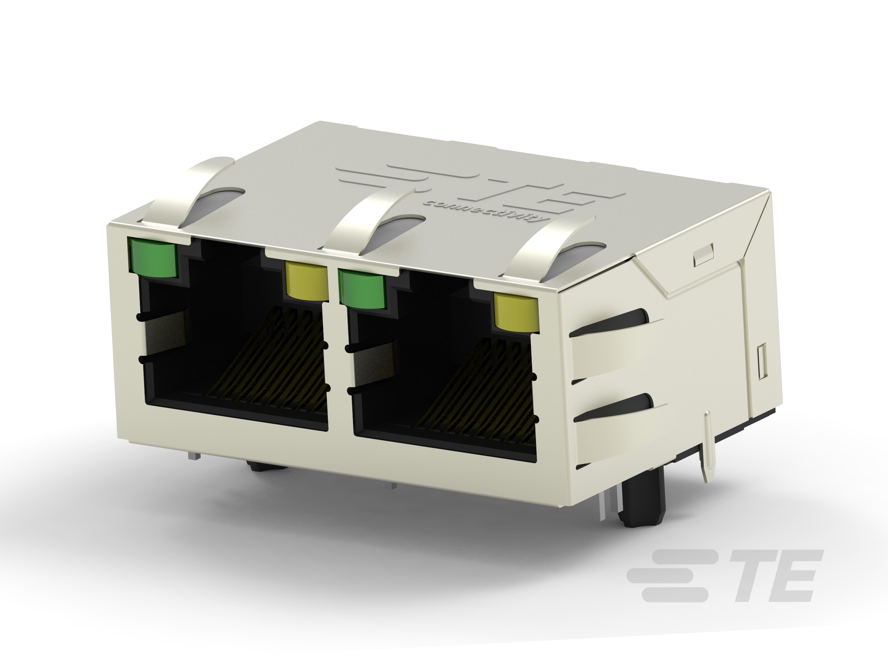 RJ45 JACK MAG. POE 10/100 LED 1X2 INV.-2337994-3