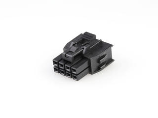 1053081208 - Nano-Fit Receptacle Housing, TPA Capable, 2.50mm Pitch, Dual Row, 8 Circuits, Black, Glow-Wire Capable