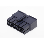 Molex-1700010112 Connector Discrete Wire Housing Conn Housing M 12 POS 5.7mm Crimp ST Cable Mount Black Mega-Fit™ Bag