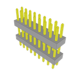 Samtec-TW-09-05-L-D-310-120 Connector Headers and PCB Receptacles Conn Board Stacker HDR 18 POS 2mm Solder ST Top Entry Thru-Hole Bulk