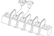387206218 - 9.53mm Pitch Beau PCB Terminal Strip, with Mounting Ends, 18 Circuits