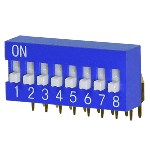 Same Sky (formerly CUI Devices)-DS03-254-10BE Switch DIP Switch DIP OFF ON SPST 10 Raised Slide 0.025A 24VDC PC Pins 2.54mm Thru-Hole Tube