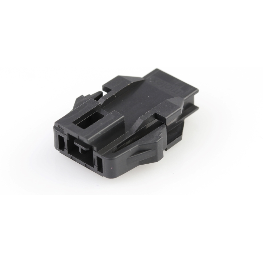 Molex-2002771202 Connector Discrete Wire Housing Conn Housing PL 2 POS 2.5mm Crimp ST Panel Mount Black Nano-Fit Bag