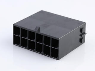 1054110112 - Mega-Fit Plug Housing, Dual Row, 12 Circuit, UL 94V-0, Glow-Wire Capable, Free Hanging