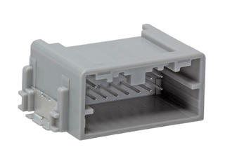 348975162 - Mini50 Unsealed Header, Right-Angle, SMT, Dual Row, 16 Circuits, Gold (Au) Plating, Polarization Option C, Dark Gray, Tube