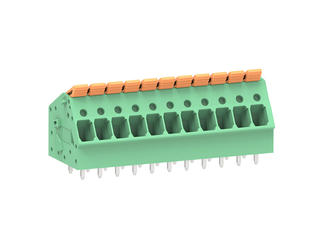 2249290011 - 5.00mm Pitch Lever Activated Fixed Mount PCB Terminal Block, 35° Wire Entry, 11 Circuits