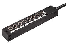 1202470012 - MPIS Nano-Change (M8) Passive Junction Box, Top-Mount, 8 Ports, LED for PNP Sensor, WSOR Cable, 5.0m Length