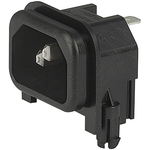 SCHURTER-GSP2.9103.13 Connector Power Conn IEC 320/C14 M 3 POS 7mm/7.3mm Screw RA Panel Mount 3 Terminal 1 Port Box