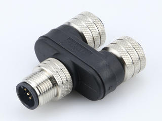 1200680294 - Micro-Change (M12) In-Line Splitter, 4 Pole, 1 x 4-Pole Male (Straight) to 2 x 4-Pole Female (Straight) 1200680294 - Micro-Change (M12) In-Line Splitter, 4 Pole, 1 x 4-Pole Male (Straight) to 2 x 4-Pole Female (Straight)