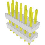 Samtec-HW-06-15-G-D-317-100 Connector Headers and PCB Receptacles Conn Board Stacker HDR 12 POS 2.54mm Solder ST Top Entry Thru-Hole Bulk