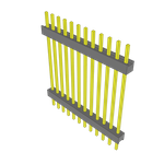 Samtec-ZW-12-19-T-S-1000-165 Connector Headers and PCB Receptacles Conn Board Stacker HDR 12 POS 2.54mm Solder ST Top Entry Thru-Hole Bulk