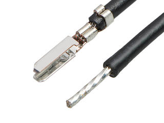 2157111113 - Pre-Crimped Lead Clik-Mate Male-to-Pigtail, Tin (Sn) Plating, 225.00mm Length, 26 AWG, Black