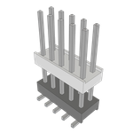 Samtec-HW-05-10-T-D-437-SM Connector Headers and PCB Receptacles Conn Board Stacker HDR 10 POS 2.54mm Solder ST Top Entry SMD Tube