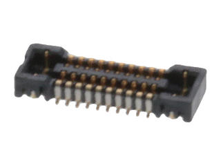 5024262030 - SlimStack Board-to-Board Receptacle, 0.40mm Pitch, Surface Mount, Dual Row, Vertical, 1.00mm Stacking Height, with Solder Tabs, with Vacuum Tape, 20 Circuits