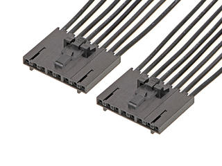 2162701080 - SL Female-to-SL Female Off-the-Shelf (OTS) Cable Assembly, Positive Lock, Single Row, 50.00mm Length, Tin (Sn) Plating, 8 Circuits, Black