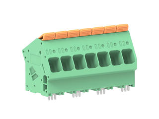 2249320007 - 10.00mm Pitch Lever Activated Fixed Mount PCB Terminal Block, 35° Wire Entry, Left Front Terminal, 7 Circuit