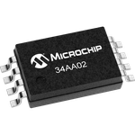 Microchip Technology-34AA02-E/ST EEPROM EEPROM Serial-I2C 2K-bit 256 x 8 1.8V/2.5V/3.3V/5V 8-Pin TSSOP Tube Automotive AEC-Q100