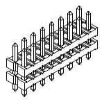 Molex-0877610006 Connector Headers and PCB Receptacles Conn Board Stacker HDR 4 POS 2mm Solder ST Thru-Hole Milli-Grid Tray