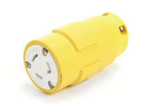 1301420018 - Super-Safeway Connector with Locking Blade, 3 Pole/3 Wire, Non-NEMA, 125V/250V Grounding Tab, Cord Grip Body Size F3