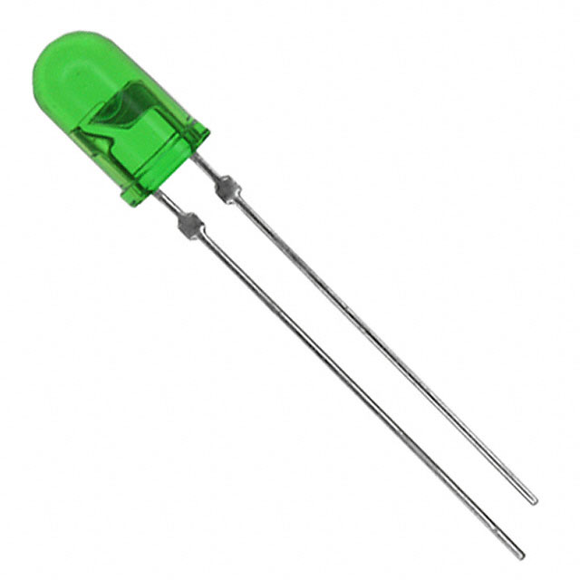 T-1-3^4 Clear Green Round Domed-Top LED Radial