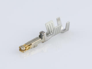 1720631334 - Mega-Fit Tangless TPA-Capable Crimp Terminal, Female, 0.76µm Gold (Au) Plating, Double 20+20, 18+18 or Single 16-14 AWG, Reel