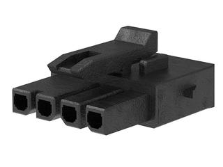 2157591004 - Micro-Fit+ Receptacle Housing, Single Row, 4 Circuits, UL 94V-0, Glow-Wire Capable, Black