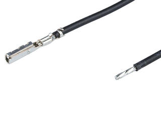 2244521115 - Pre-Crimped Lead Stac64-Female-to-Pigtail, Tin (Sn) Plating, 450.00mm Length, 0.75mm² Wire, Black