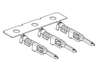 2159530012 - Micro-Fit+ Crimp Terminal, Male, 0.38µm Gold (Au) Plating, 30-26 AWG