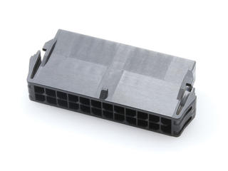 2159222200 - Micro-Fit+ Plug Housing, Dual Row, 22 Circuits, UL 94V-0, Panel Mount Ears, Glow-Wire Capable, Black