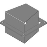 Hammond Manufacturing-1487C2P Cable Accessories N12 Wireway, 22 Elbow - Fits 4 x 4 - Steel/Gray