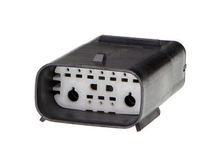 3000910002 - MX-DaSH Mat-Sealed Female Connector Assembly, Dual Row, 10+2 Circuits, Keying Option A, with CPA, with Extended Clipslot, Black