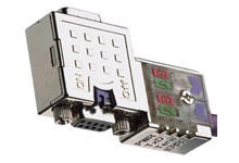 1201030001 - PROFIBUS Attachable D-Sub Connector with Diagnostics LEDs and Programming Port, 90° Angle