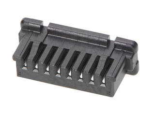 2140922080 - OneBlade Receptacle Housing, 1.00mm Pitch, Single Row, Friction Lock, 8 Circuits, Black