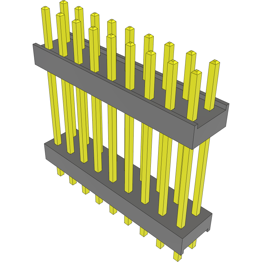 Samtec-DW-09-11-T-D-649 Connector Headers and PCB Receptacles Conn Board Stacker HDR 18 POS 2.54mm Solder ST Top Entry Thru-Hole Bulk
