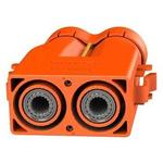 Amphenol-ATHP062S08NL16-50S1 Connector Power 2 position Standard Plug with High Voltage Interlock Loop, 8mm Power Contact, 180 A, 50mm² Power Cable, #16 Signal Contact, 15.5-16.5mm Cable OD Range. Contacts included
