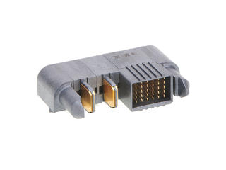 1710888417 - EXTreme Ten60Power Right-Angle Plug with Guides, 2 Split Power Circuits,  30 Signal Circuits, Press Fit Tail