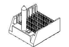 769853208 - Impact 100 Ohm 5 Pair Vertical Orthogonal Header Left Guide, Open Endwall, 12 Columns, 180 Circuits, Pin Length 5.50mm, Plated Through Hole Dimension 0.39mm, Lead-Free