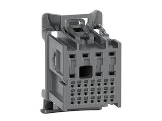 1600140011 - stAK50h Hybrid Receptacle, 28 Circuits, Key 1, Dark Gray, Bag