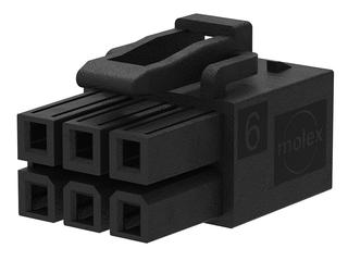 2125141012 - Mini-Fit Max Receptacle Housing, Dual Row, UL 94V-0, 12 Circuits, Glow-Wire Capable, Black