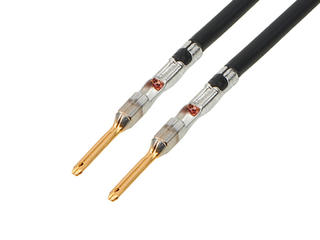 2163021222 - Pre-Crimped Lead MX150 Male-to-MX150 Male, Gold (Au) Plating, 150.00mm Length, 14 AWG, Black