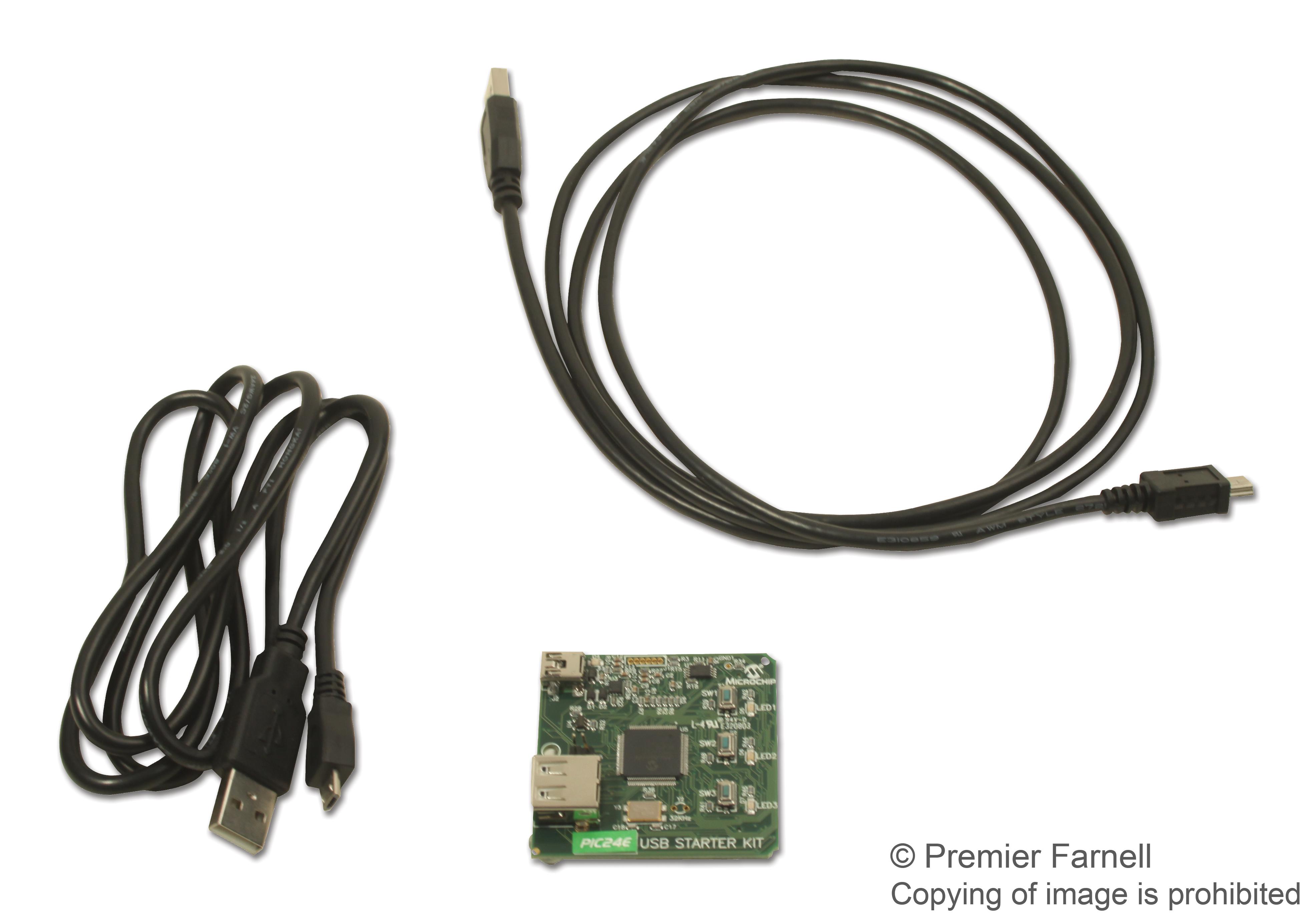 MPLAB USB Starter kit for PIC24E MCUs, DM240012, Debugger, Low Cost Development & Testing