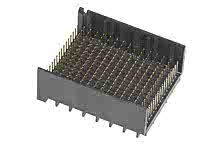 760551607 - Impact 100 Ohm 5 Pair Vertical Backplane Header, Unguided, Open Endwall,  16 Columns, 240 Circuits, Pin Length 4.90mm, Plated Through Hole Dimension 0.39mm, Lead-Free