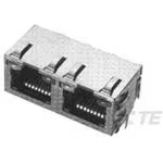 TE Connectivity-6364173-5 Connector Telephone and Telecom Conn RJ-45 F 16 POS 1.02mm Solder RA Thru-Hole 24 Terminal 2 Port Cat 5 Box/Tray