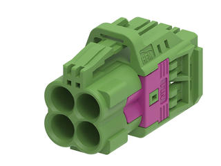 2079118444 - High-Speed FAKRA Mini (HFM) Quad Jack Housing, 2x2, Key E, Green, without CPA 2079118444 - High-Speed FAKRA Mini (HFM) Quad Jack Housing, 2x2, Key E, Green, without CPA